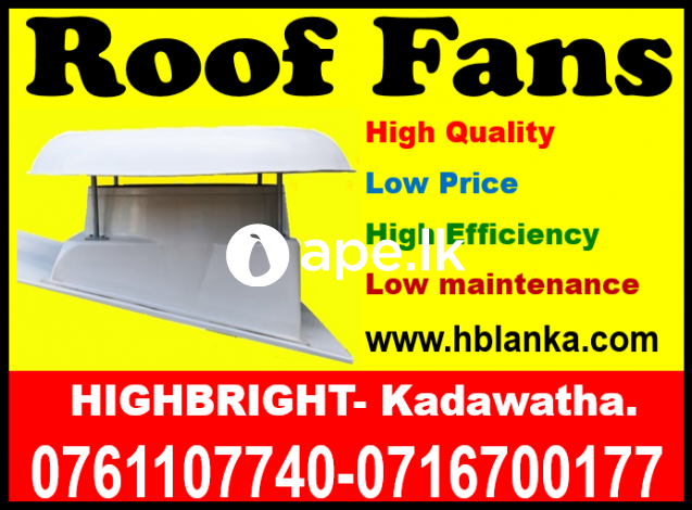 Roof exhaust fan Srilanka, Roof extractors , venti